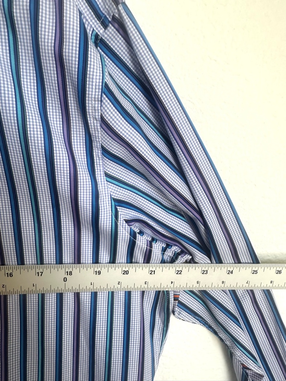 NWT Robert Graham Blue Striped casual Button Down Costa Rica size medium - Picture 13 of 13